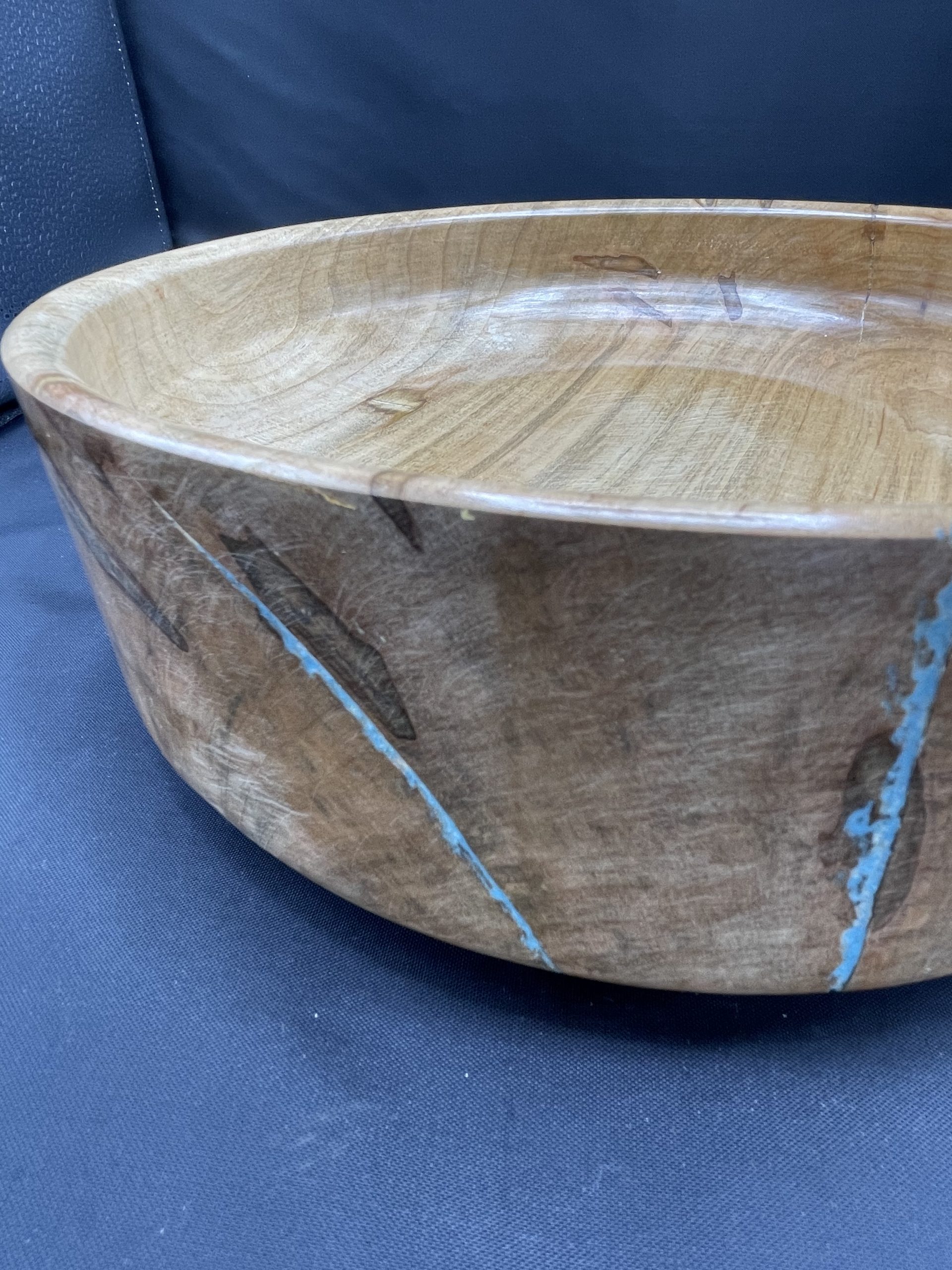 Large Bowl with Crushed Turquoise